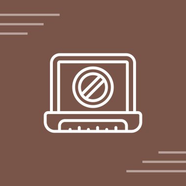 dizüstü bilgisayar simgesi web basit illüstrasyon