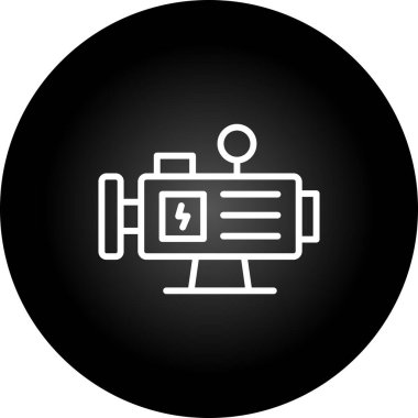 Video kamera simgesi. Web için fotoğraf merceği vektör simgelerinin basit çizimi