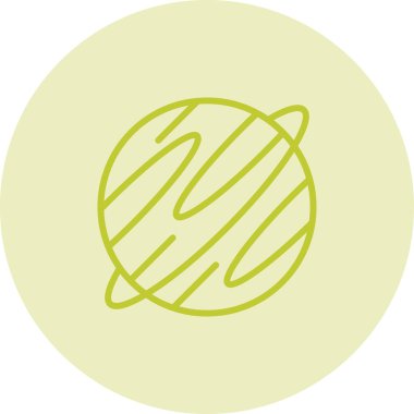 Satürn gezegeni. Ağ simgesi. vektör illüstrasyonu 