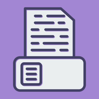 Belge. Web simgesi basit illüstrasyon