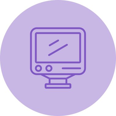 Monitör. Web simgesi basit illüstrasyon