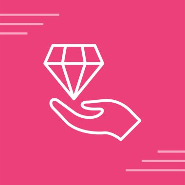 Elmas ikonu. vektör illüstrasyonu