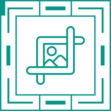 Bir resim simgesinin vektör illüstrasyonu