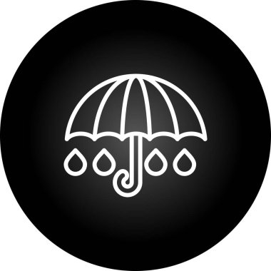 şemsiye ağ simgesi, vektör illüstrasyonu