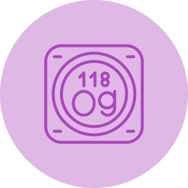 Kimyasal Element Web simgesi vektör çizimi