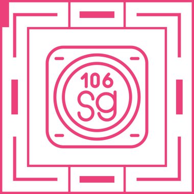 Kimyasal Element Web simgesi vektör çizimi