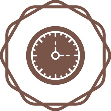 Saat simgesi, basit vektör illüstrasyonu