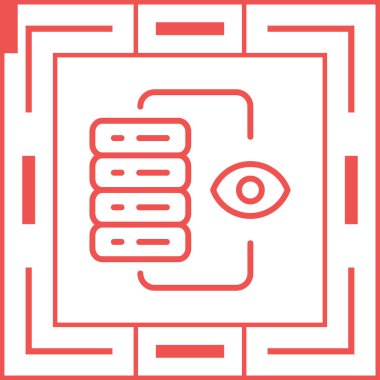 Sunucu İzleme Web simgesi vektör illüstrasyonu 