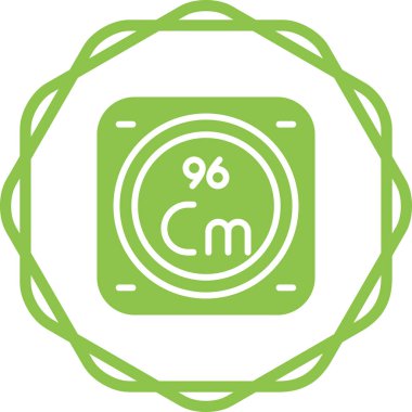 Kimyasal Element Web simgesi vektör çizimi