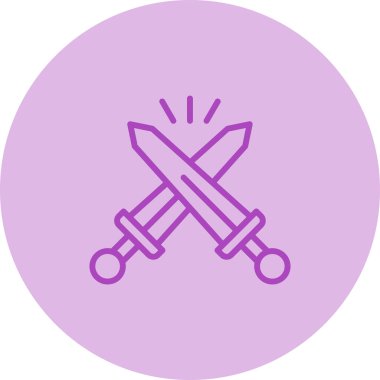 Kılıç simgesinin vektör illüstrasyonu