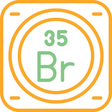 Kimyasal Element Web simgesi vektör çizimi