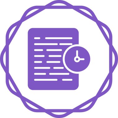 Belge. Web simgesi basit illüstrasyon