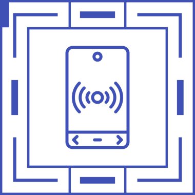 Cep telefonu simgesinin vektör illüstrasyonu