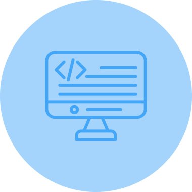 Web geliştirme simgesi. Basit tasarım