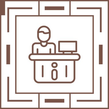 Müşteri hizmetleri simgesi, vektör illüstrasyonu