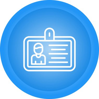 İş kartı vektör ince çizgi simgesi