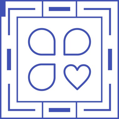 Kalp. Web simgesi basit illüstrasyon