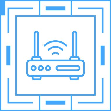 router simgesi web basit illüstrasyon
