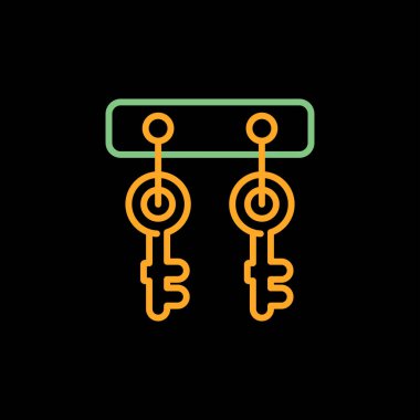 Anahtar simgesi vektör illüstrasyonu