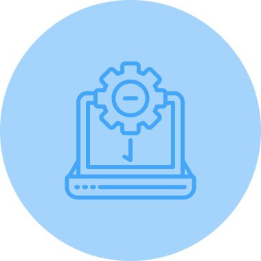 dizüstü bilgisayar simgesi web basit illüstrasyon