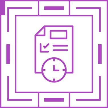 Saat simgesinin vektör illüstrasyonu