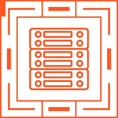sunucu web simgesi vektör illüstrasyonu