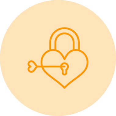 Kilit. Web simgesi basit illüstrasyon