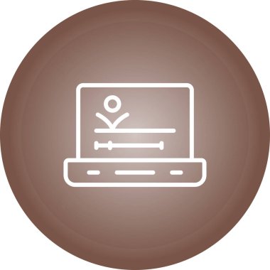 Dizüstü bilgisayar simgesinin vektör çizimi