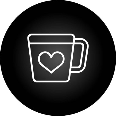 vektör kahve simgesi, basit illüstrasyon