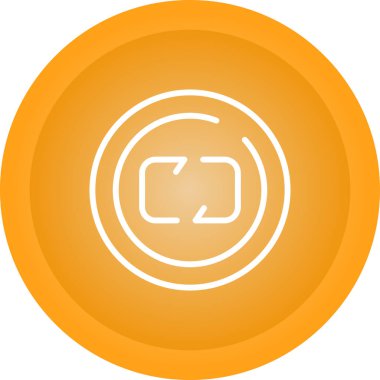 Arkaplanda izole edilmiş resimli simge - yuvarlak daire çerçeve