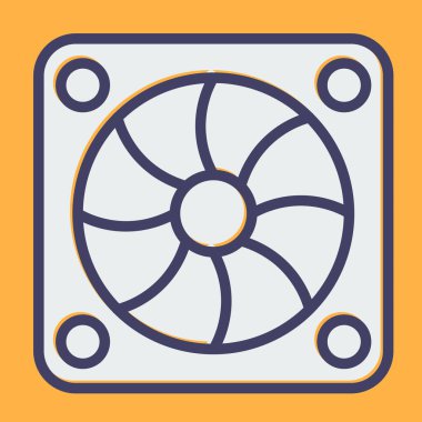 Moda tarzı izole edilmiş arka planda fan simgesi