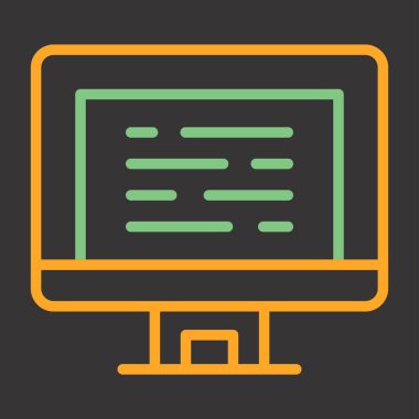 Masaüstü Bilgisayar Web simgesi vektör çizimi