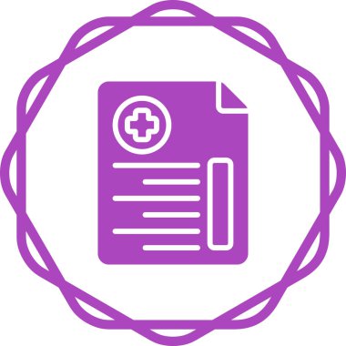 belge simgesi, vektör illüstrasyonu