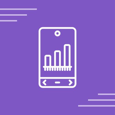 grafik simgesi olan akıllı telefon ekranı