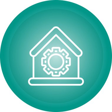 Modern yapı simgesinin vektör illüstrasyonu