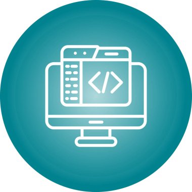 Web geliştirme vektör simgesi