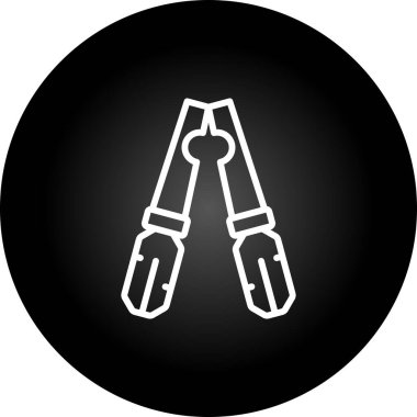 Makas ikonu. düz biçim tasarımı.