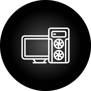 Vektör TV simgesi illüstrasyonu