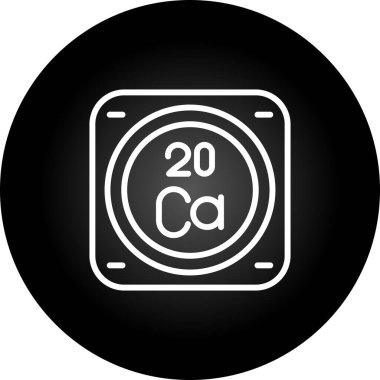 Kalsiyum kimyasal element simgesi, basit satır biçimi