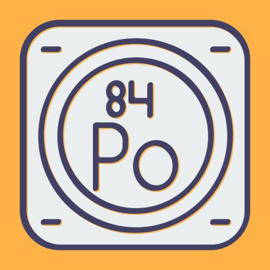 Kimyasal Element Web simgesi vektör çizimi