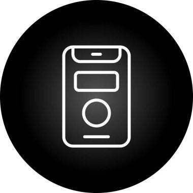 akıllı telefon simgesi web basit illüstrasyon