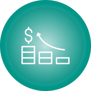 Modern bir grafik simgesinin vektör illüstrasyonu