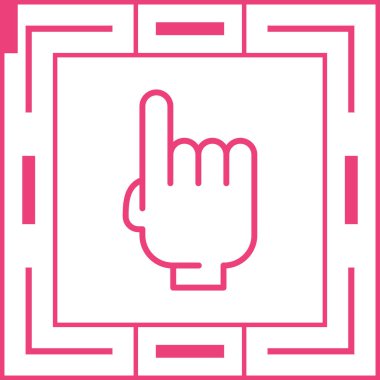 Bir el simgesinin vektör illüstrasyonu