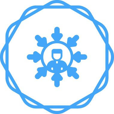 kar Tanesi simgesi vektör çizimi