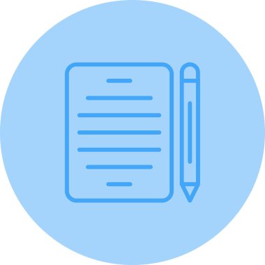 Kalem ve kağıt ağ vektör illüstrasyonu 