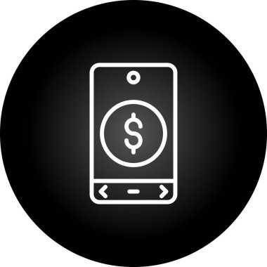 Para mobil simgesi. vektör illüstrasyonu