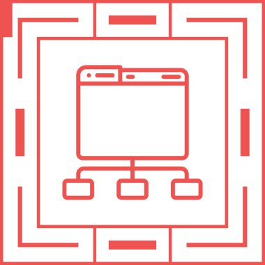 Ağ simgesi. tarayıcının vektör illüstrasyonu