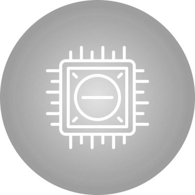 Cpu simgesinin vektör illüstrasyonu