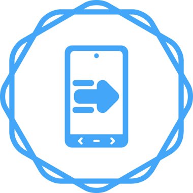 akıllı telefon simgesi, vektör illüstrasyonu beyaz arkaplanda izole edildi