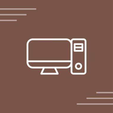 Masaüstü Bilgisayar Web simgesi vektör çizimi